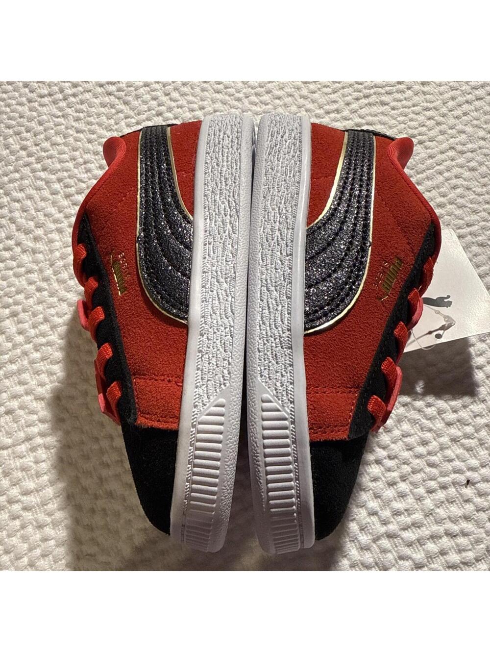 Puma Baby 01 LOL Surprise Suede Red Black Kids Sneakers Size 10C - Picture 8 of 9